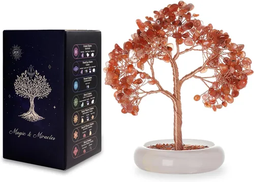 Vista 12 de Árbol bonsái de cristal citrino, escritorio de oficina, decoración de sala de estar, planta de árbol Fengshui de dinero de la suerte, regalos