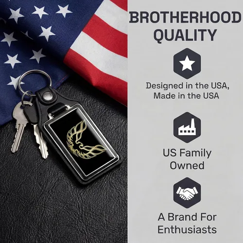 Vista 7 de Brotherhood Car Key Chain for Trans Am Firebird - Classic Models Keychain for Men and Women Gift Key Ring