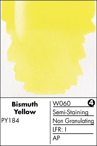 Vista 2 de Grumbacher Pintura de acuarela Finest, 0.5 fl oz/0.47 onzas, amarillo bismuto (W060)