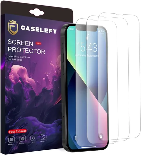 Vista 3 de 2.5D 9H Anti Scratch Ultra Fuerte Antihuellas Protector de pantalla de vidrio templado para iPhone 14 Pro Max (paquete de 3)