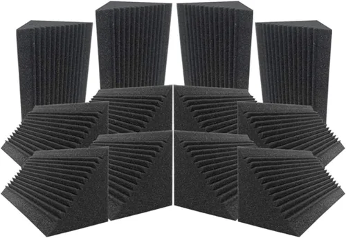 Vista 15 de 4 piezas de espuma de aislamiento acústico acústico de trampa de bajo largo negro 4.7 "x 4.7" x 18.8" AP1138 Trampa de bajo largo negro Ap1138
