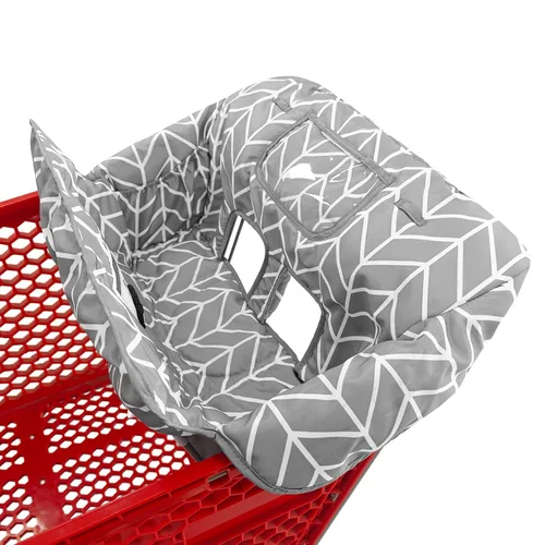 Vista 7 de Funda para carrito de compras y silla alta 2 en 1 para bebé, funda acolchada, estilo plegable y enrollable, portátil con bolsa de transporte