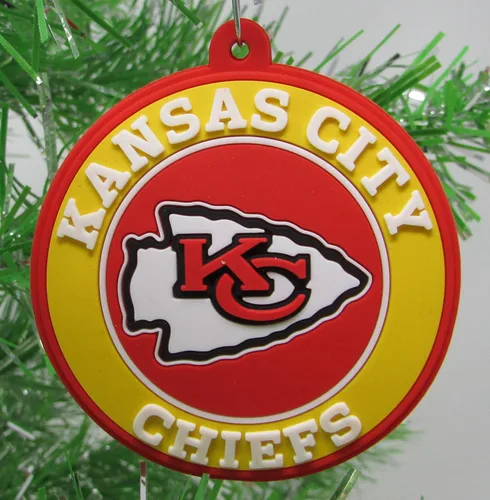 Vista 6 de Arrowhead Patrick Mahomes Football Team - Juego de adornos navideños de 6 piezas (diseño único inastillable)