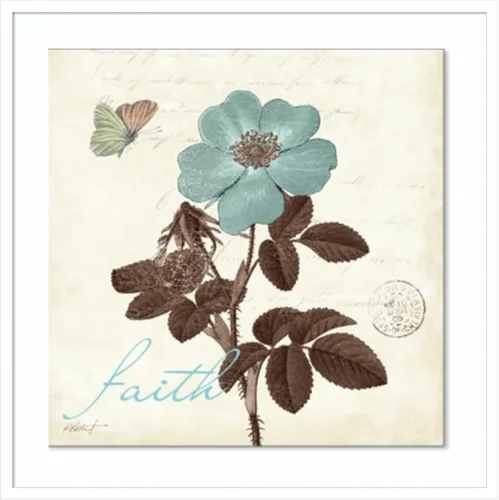 Vista 17 de Amanti Art Póster enmarcado para pared, 21 x 21 pulgadas, Touch of Blue II Faith por Katie Pertiet, póster enmarcado para decoración de pared, sala