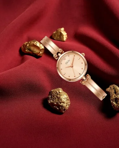Vista 6 de Gosasa Reloj de pulsera de cuarzo para mujer, reloj elegante para mujer, impermeable, correa de acero inoxidable, reloj de lujo para mujer