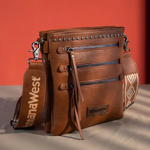 Vista 6 de Montana West Bolsos cruzados para mujer con múltiples bolsillos y correa de guitarra