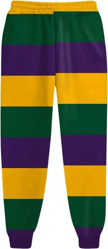 Vista 5 de EOPUING Pantalones de Mardi Gras para mujer 2024 a la moda, pantalones estampados con cordón y bolsillo