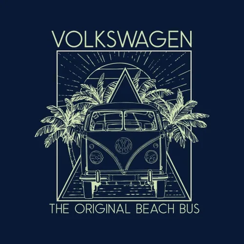 Vista 2 de Volkswagen The Original Beach Bus Men's T-Shirt