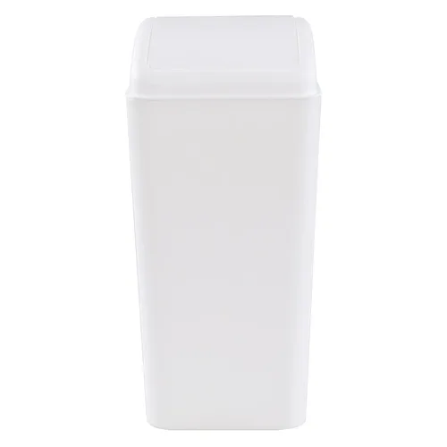 Vista 9 de Cubo de basura de plástico de 16 litros, cubo de basura con tapa abatible (negro)