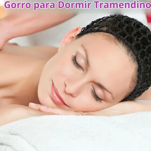 Vista 3 de AUEAR, Redes para el cabello para dormir, redecilla para dormir, gorro largo y recto, peluca rizada, protector de cabeza de malla para envolver