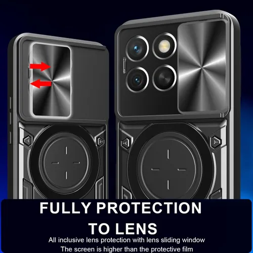 Vista 10 de Chengmi ZMONE - Funda para Redmi K50 Gaming/Xiaomi Poco F4 GT 5G con protector de pantalla de vidrio (paquete de 2) resistente de doble capa