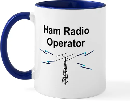 Vista 10 de CafePress Eat Sleep - Taza de café de cerámica con radio, 11 oz (11.0 fl oz)