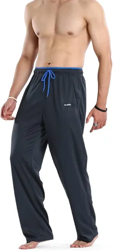 Vista 3 de Radofo Pantalones deportivos para correr, atléticos, casuales, para hombre, ligeros, para entrenamiento, con bolsillos con cremallera, pantalones