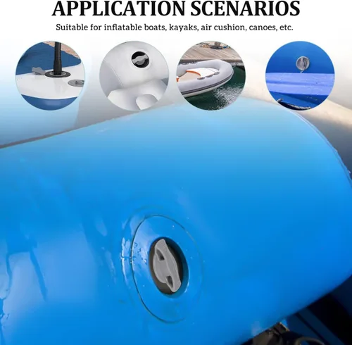 Vista 7 de SEWACC 4 unids válvula de aire inflable barco espiral tapones de aire reemplazo kayak tornillo válvula cubierta para goma bote balsa kayak barco