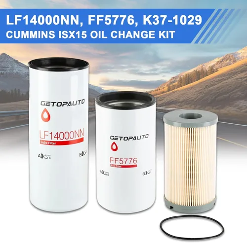 Vista 2 de GETOPAUTO CUMMINS ISX15 KIT DE CAMBIO DE ACEITE LF14000NN, FF5776, K37-1029 Kit de Filtro