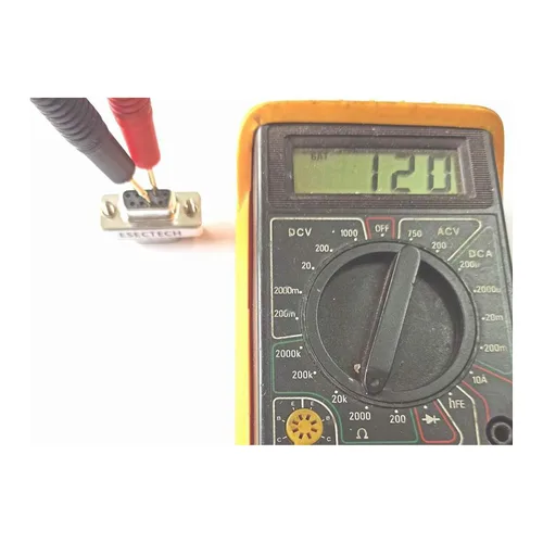 Vista 3 de CAN DB9 - Adaptador DB9 de 120 ohmios, conector de terminal macho a hembra CAN Bus DB9 con resistencia de alta precisión de 120 ohmios