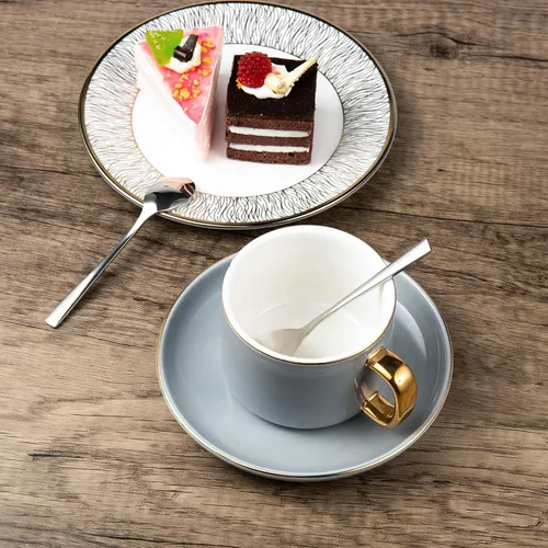 Vista 4 de IMEEA Cucharas de café expreso de 4.5 pulgadas SUS304 de acero inoxidable para café expreso y postres pequeños, juego de 6