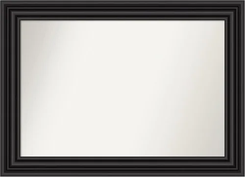 Vista 449 de Amanti Art Espejo personalizado, espejo de baño negro puente, espejo de pared o espejo de tocador de baño sobre el fregadero (26 x 26 pulgadas)