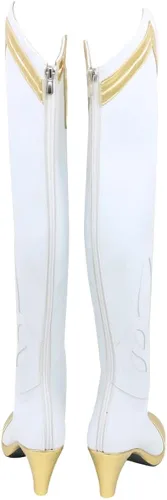 Vista 4 de Game Genshin Impact - Zapatos de cosplay para viajero Lumine, zapatos de cosplay para Halloween, carnaval, fiesta, diario, ocio, botas casuales