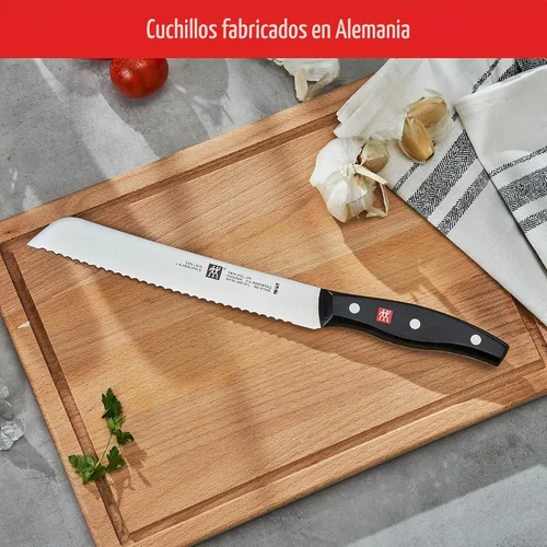 Vista 10 de ZWILLING TWIN Signature Juego de Cuchillos con Bloque Autoafilable de 15 Piezas - Marrón