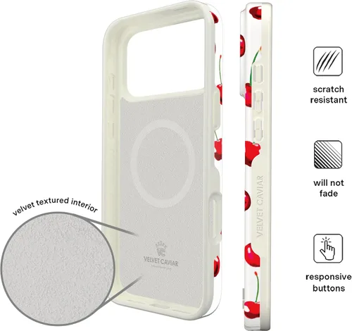 Vista 824 de VELVET CAVIAR Funda para iPhone 15, compatible con MagSafe, probada contra caídas de 10 pies, fundas protectoras de diseño, leopardo color rosa