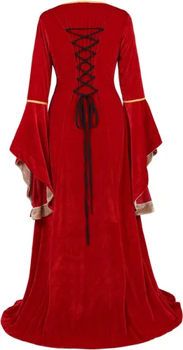 Vista 27 de Kranchungel - Vestidos renacentistas de estilo medieval/irlandés/campesino para mujer; disfraz de hada, para bailes