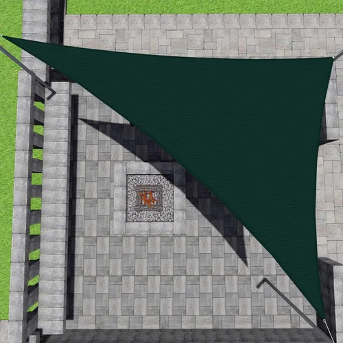 Vista 11 de Patio Paradise - Toldo parasol beige de 2 x 2 x 2 pies con kit de herrajes de 6 pulgadas, toldo triangular equilátero, tela duradera
