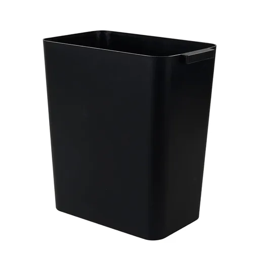 Vista 9 de Paquete de 3 cubos de basura negros de 4.5 galones, contenedor de basura Construcción de plástico resistente, forma rectangular que ahorra