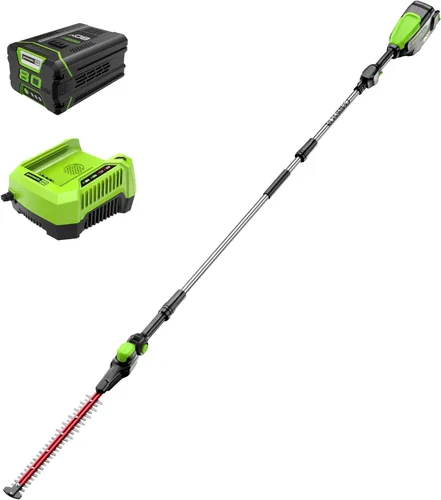 Vista 13 de Cortasetos de poste inalámbrico Greenworks Pro de 80 V y 20 pulgadas, solo herramienta