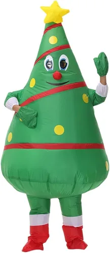 Vista 3 de Disfraz inflable de Navidad para árbol de Navidad, disfraz de Navidad para adultos NavidadHalloween