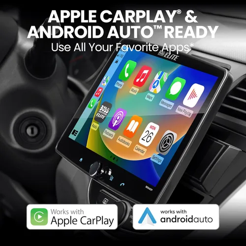 Vista 2 de BOSS Audio Systems Elite BE9ACP Estéreo de Auto - Apple CarPlay, Android Auto, 9 Pulgadas DIN Único, Pantalla Táctil, Unidad Principal Bluetooth
