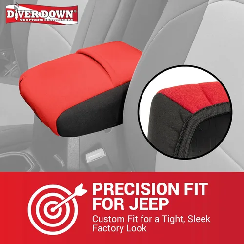 Vista 2 de Diver Down Funda de neopreno para consola central – Se adapta a Jeep Wrangler JL y Gladiator JT 2018-2023 – Funda de consola Jeep – No te quema
