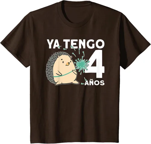 Vista 9 de Niños Niños 4 Cumpleaños erizo Ya tengo 4 años Camiseta