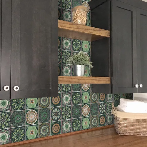 Vista 3 de 24 calcomanías para azulejos para despegar y pegar, pegar en azulejos en muro para cocina, azulejos de pared, azulejos de baño, calcomanías