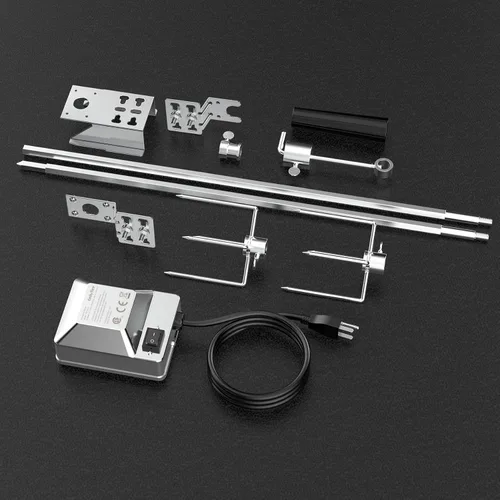Vista 6 de Kit de rotisería de reemplazo con parrilla universal Onlyfire - Varilla hexagonal / motor eléctrico de acero inoxidable, 45