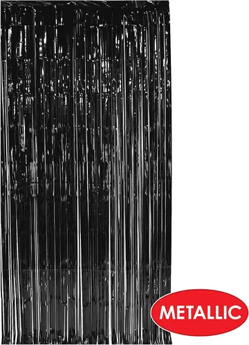 Vista 3 de 1 capa FR Gleam 'N Curtain (negro) accesorio de fiesta (1 unidad) (1/paquete)