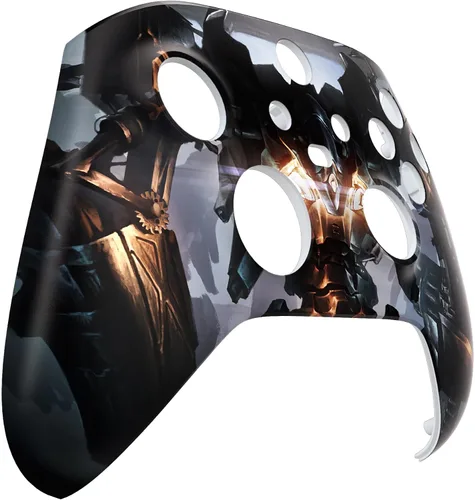 Vista 4 de eXtremeRate Carcasa de repuesto para controlador Xbox Series X y S - Da rienda suelta a tu estilo - Cubierta frontal blindada Mercenary