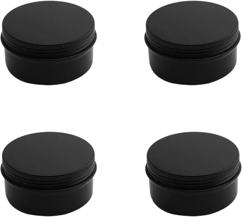 Vista 17 de Othmro 12 latas redondas de metal de 1.4 onzas, latas de aluminio, envases recargables de 1.4 fl oz, latas de lata con tapa de tornillo para 12