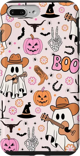 Vista 12 de Spooky Ghost Cowboy Cute Halloween Boo Western Retro Pastel Case for iPhone 17