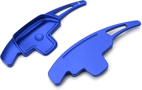 Vista 6 de iJDMTOY Extensiones de paleta grandes de aluminio azul deportivo compatibles con Mercedes Benz W205 Clase C 2015-2021, Clase E W213, Clase C117 CLA