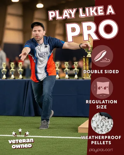 Vista 3 de Play Platoon Tournament Series Bolsas de Cornhole - Bolsas de Estilo Profesional de Doble Cara con Lado Resbaladizo y Pegajoso - Juego de 8