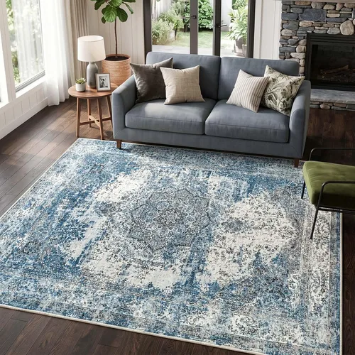 Vista 36 de jinchan Alfombra floral primaveral de 2 x 3 pies para entrada, alfombra desgastada lavable, de pelo corto, suave, pequeña, antideslizante, tapete