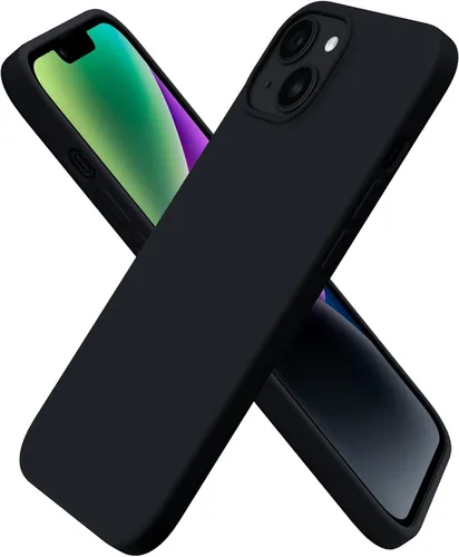 Vista 25 de ORNARTO Funda para iPhone 14 de 6.1 pulgadas, cubierta delgada de silicona Azul bebé
