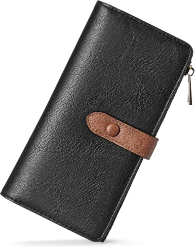Vista 66 de BOSTANTEN - Cartera de piel auténtica para mujer con bolsillo con cremallera, Rojo rosa), BL3162011Krosered