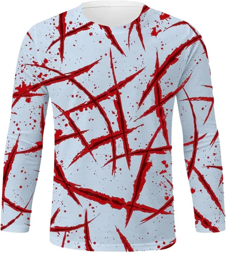 Vista 3 de Shirts for Men Crew Neck Long Sleeve Breathable Lightweight Outdoor Thermal Tees Stylish True Comfort Tops