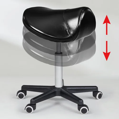 Vista 3 de Master Taburete de masaje en estilo silla de montar con tapizado de NanoSkin, 91557, Negro, 1, 1