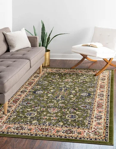 Vista 72 de Unique Loom Sialk Hill Collection - Alfombra de área Washington (6' 1" x 9' Rectángulo Burdeos/Crema)
