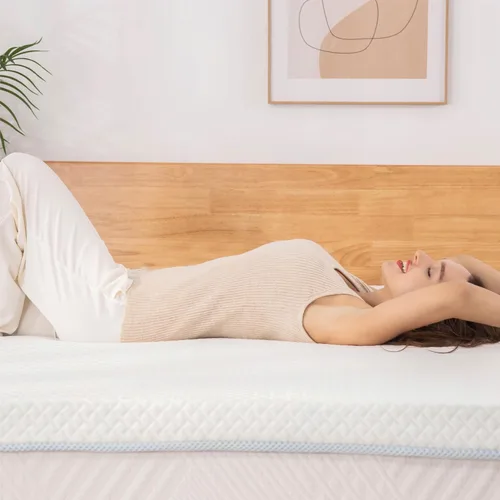 Vista 2 de EGO - Cubrecolchón de espuma viscoelástica de gel, tamaño individual de 2 pulgadas con funda suave transpirable extraíble, cubrecolchón de cama