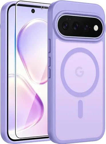 Vista 277 de FNTCASE Funda para iPhone 17 Pro: Fundas delgadas translúcidas de color azul claro compatibles con MagSafe, protección completa de la cámara