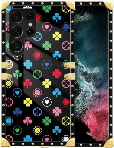 Vista 23 de Funda compatible con Samsung Galaxy S10 4G, TPU suave de lujo y parte trasera de policarbonato duro para niñas y mujeres, funda protectora a prueba
